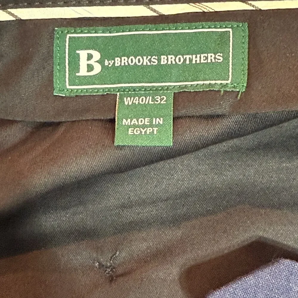 Brooks Brothers Men's Classic-Fit Wool Blend Suit Pant Blue 40x32 $190
